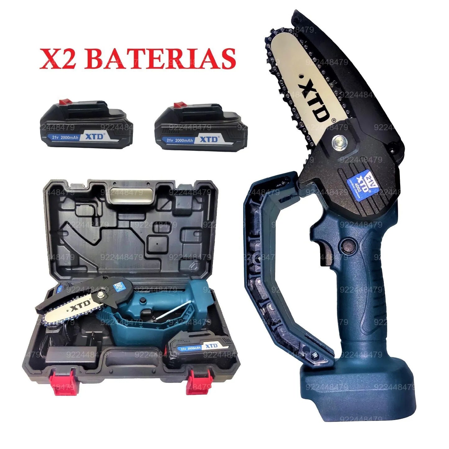 Mini Moto Sierra Inalámbrica Cadena Batería Recargable