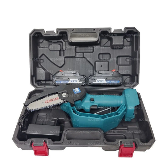 Mini Moto Sierra Inalámbrica Cadena Batería Recargable